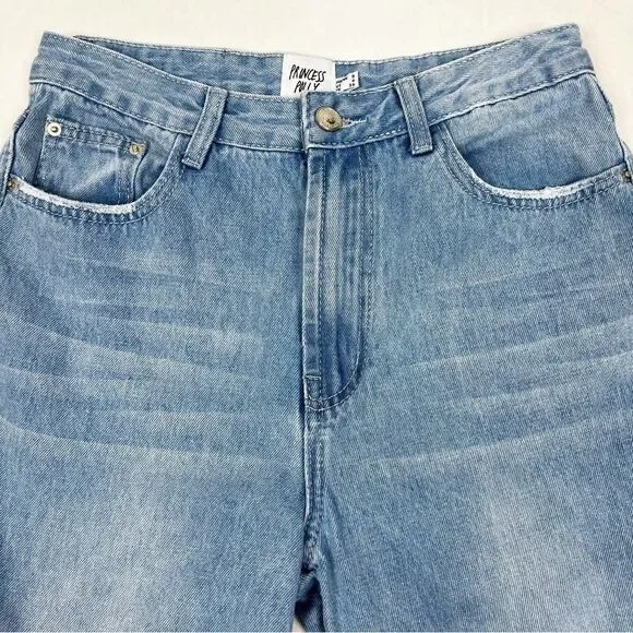 Princess Polly Light Vintage Wash High Rise Straight Leg Jeans Women’s Size 4 - Picture 3 of 12